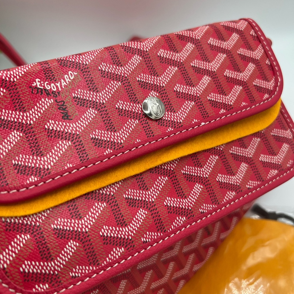 Goyard St. Louis pm Tote Fuchsia Garden Flower LIMITED EDITION Rare NEW 😍🔥 - Picture 4 of 6